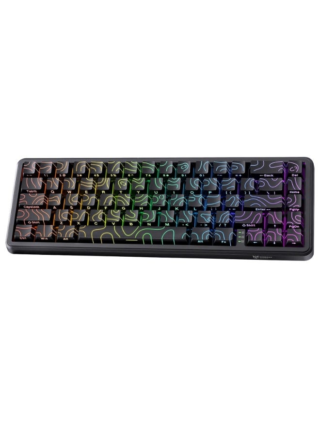 onikuma G67 HE RGB Magnetic Gaming Keyboard with Adjustable Actuation, Hall Effect Keyboard with 0.125ms Latency, 8K Polling Rate, 67-Key, Hot-Swappable, RGB, Customizable Keys - Image 1